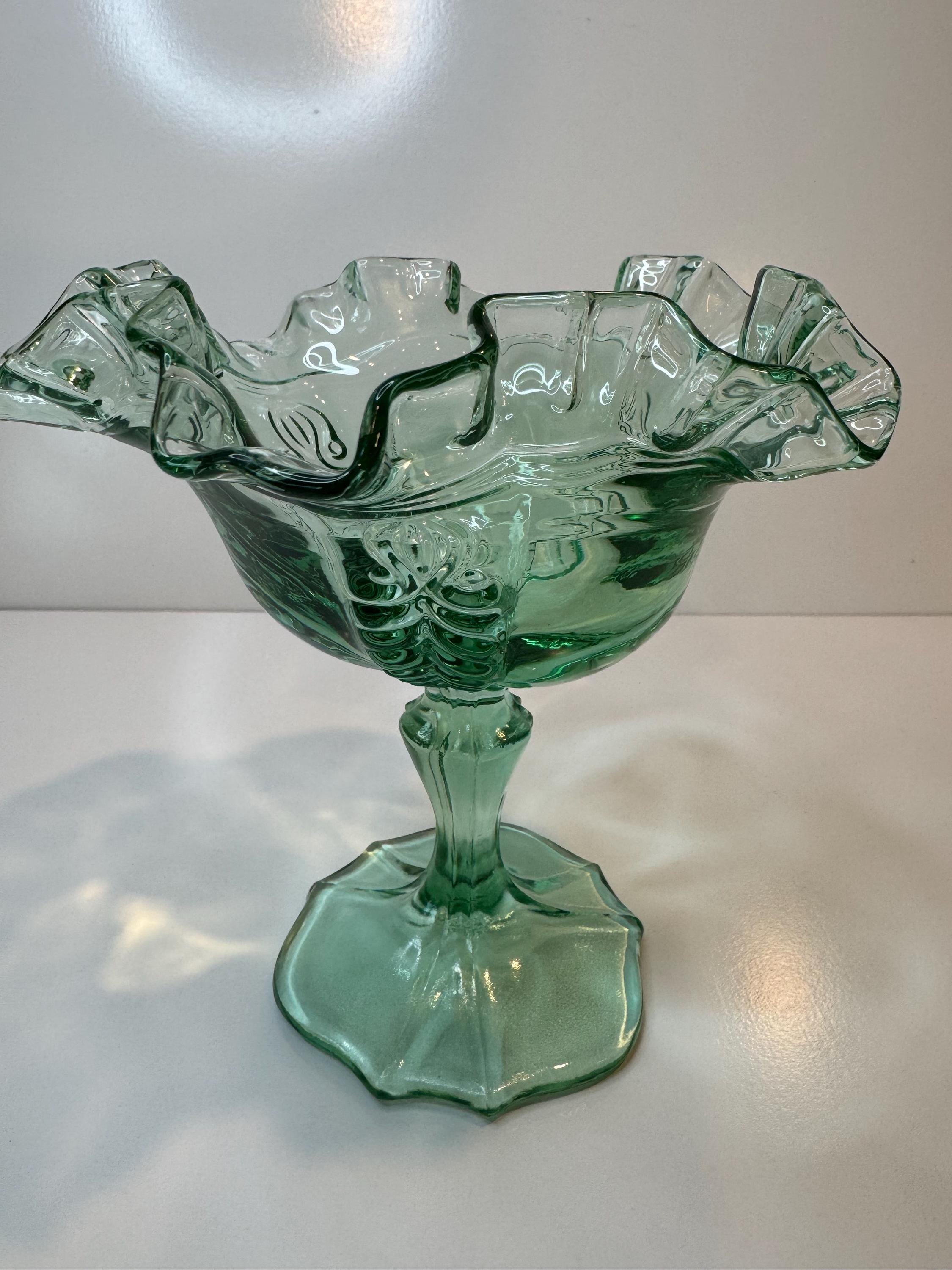 Green Fenton Glass - Etsy