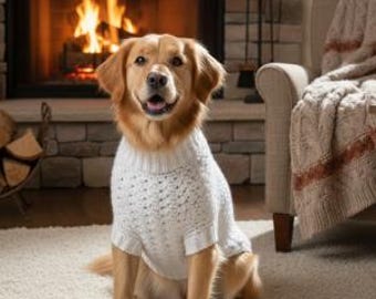 Crochet Dog Sweater Pattern | Beginner Friendly, 10 Sizes PDF Pattern