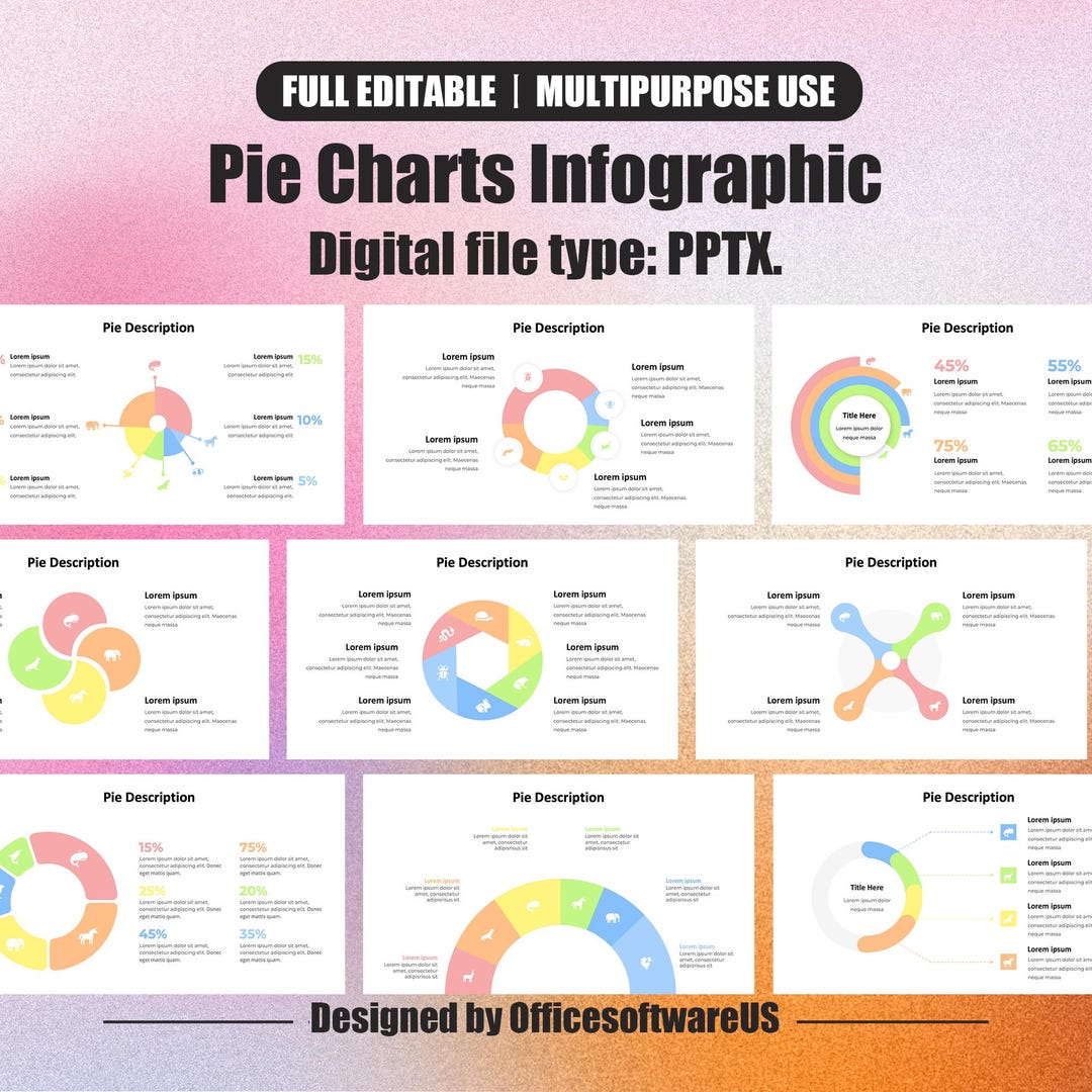 Pie Charts Infographic Template丨project Management丨strategic Planning丨 ...