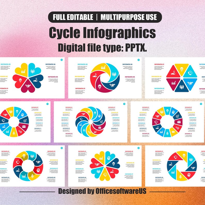 Cycle Graphics Examples Cycle Infographics丨cycle Presentation Template丨powerpoint Template丨 ...