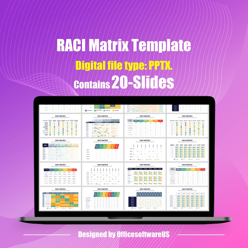 RACI Matrix Slides Template for Powerpoint丨raci Matrix Infographics丨 ...
