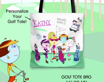 Gepersonaliseerde golfdraagtas dames, The Birdie Girls Golf, dames golfdraagtassen, golftassen voor haar, golfcadeau voor dames, golftoernooi