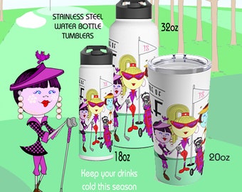 Golf Girls Tumbler, Ladies golf tumbler, Golf tournament gift, Gift for Lady golfer, The Crazy Game of Golf Custom Design Golf Tumbler, 20oz