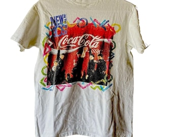 Vintage New Kids on the Block Coca-Cola T-Shirt (Size M) – 90s Single Stitch