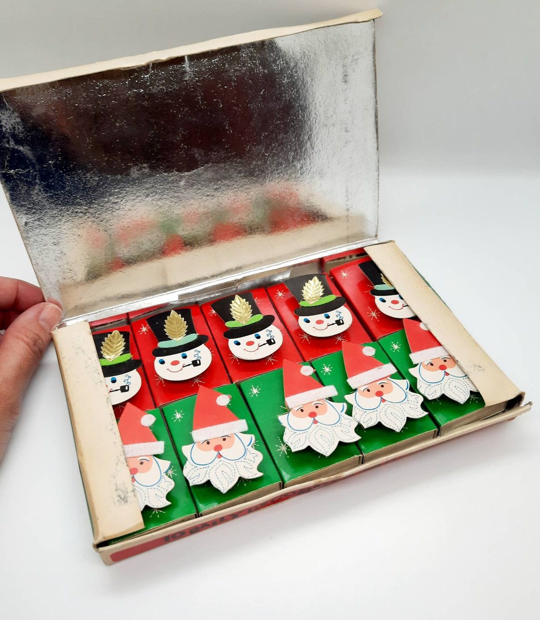 Vintage SSCO Holiday Matches Set of 10, 3D Holiday Matchboxes Set