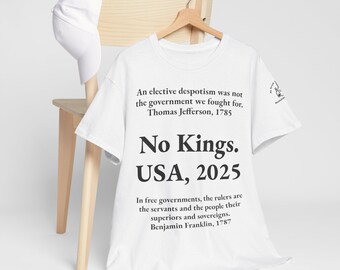 No Kings Protest, Unisex Heavy Cotton Tee