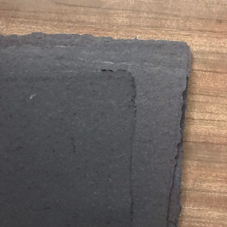 Vintage Black Cotton Handmade Paper 11x14 Fine Art Paper