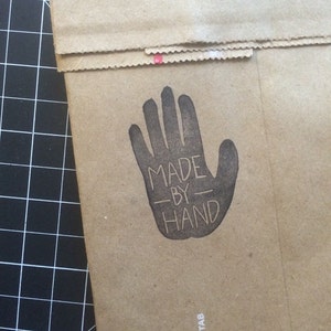 Made by Hand Stamp - 1.5 x 2.5 inches