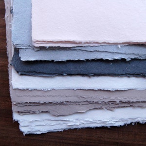 10 Sheets Handmade Paper - Imperfect sheets - 11x14