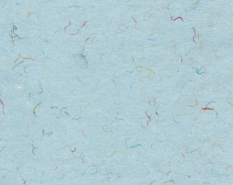 Handgjort papper 11x14 - Coolt konfettipapper - Roligt återvunnet tyg regnbågspapper