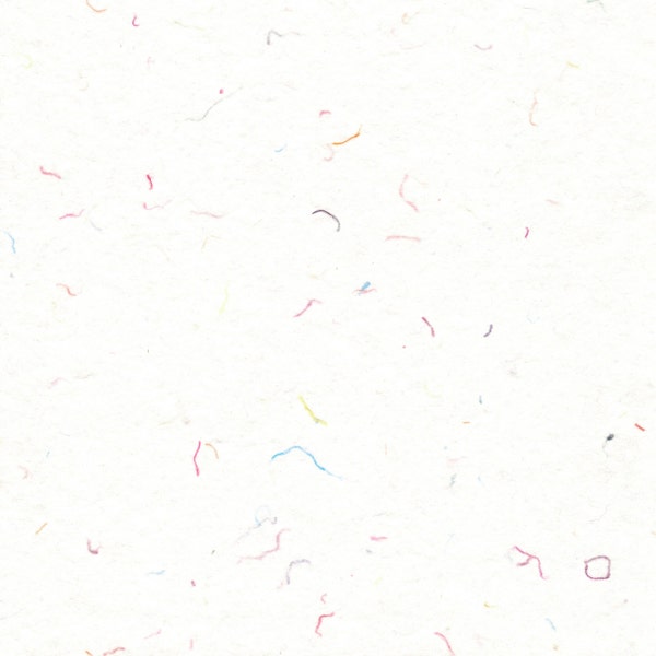 Mini Confetti Handmade Paper 5x7 - Fun Recycled Fabric Rainbow Paper