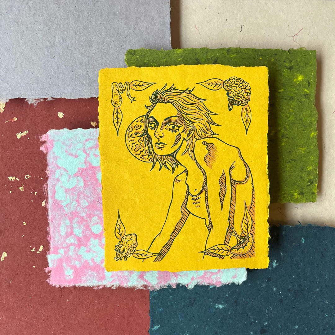 August Paper Parcel - Handmade Paper - Etsy