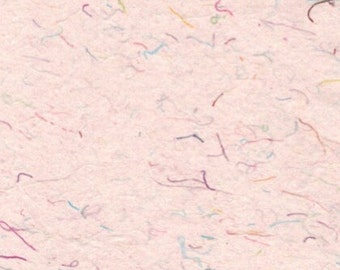 Handmade Paper 11x14 - Warm Confetti Paper - Fun Recycled Fabric Rainbow Paper