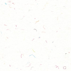 Papier fait main pour mini confettis 8 x 10 - Papier pour mini confettis - Papier arc-en-ciel en tissu recyclé amusant