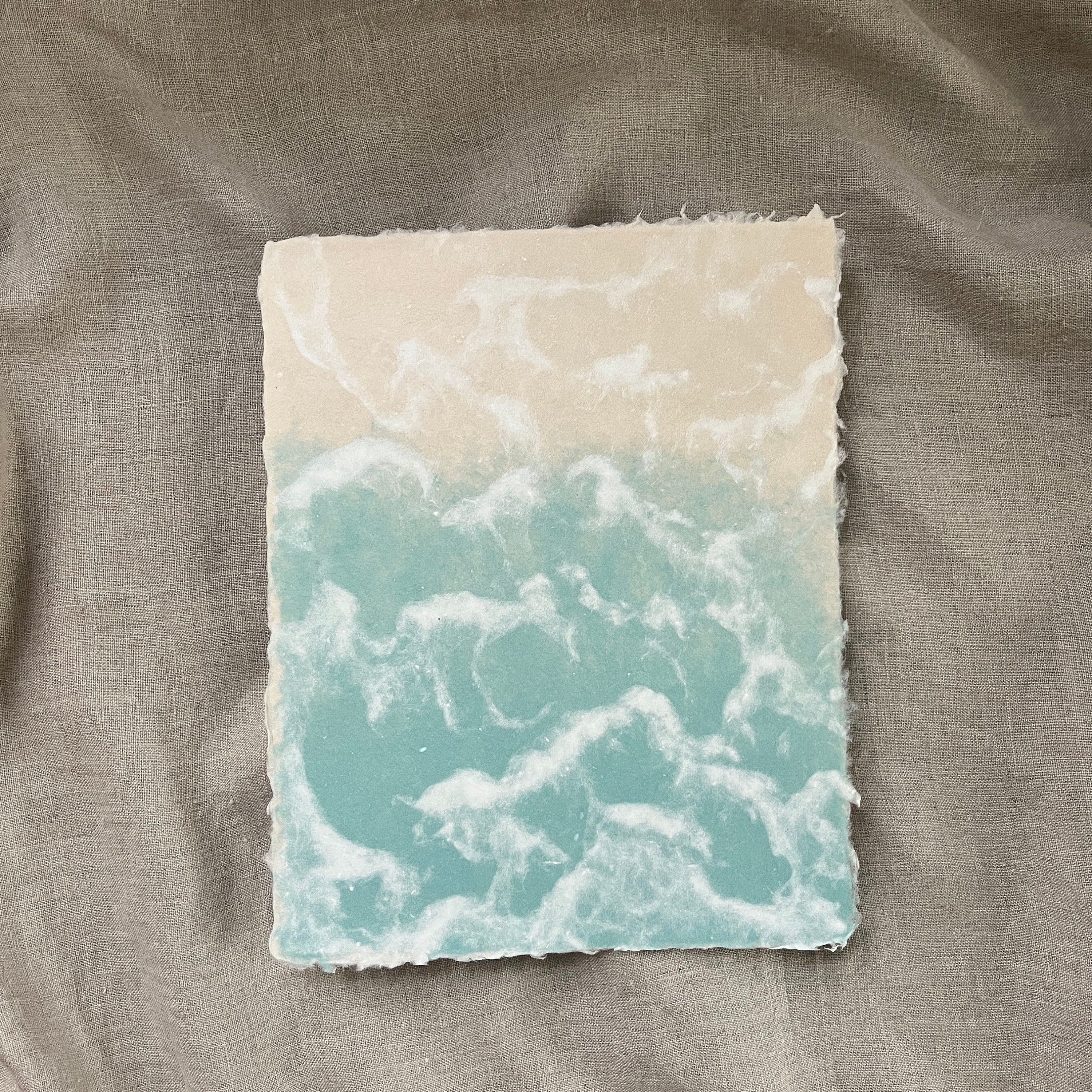 Wave Paper - Handmade Paper - Various Size - Ocean Beach Pattern - Etsy