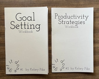 Goal Setting and Productivity Strategies Workbook set  - Get-It-Done Zines 1 & 2