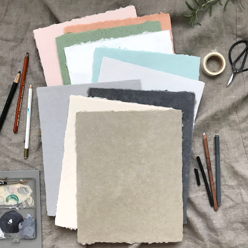 Handmade Paper 5x7 - Buff Mixed Media Fine Art Paper - Etsy