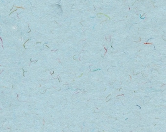 Handmade Paper 5x7 - Cool Confetti Paper - Fun Recycled Fabric Rainbow Paper
