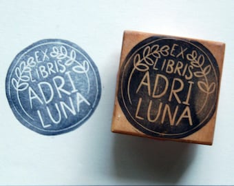 Custom Ex Libris Rubber Stamp - Stocking Stuffer or Personalized Gift