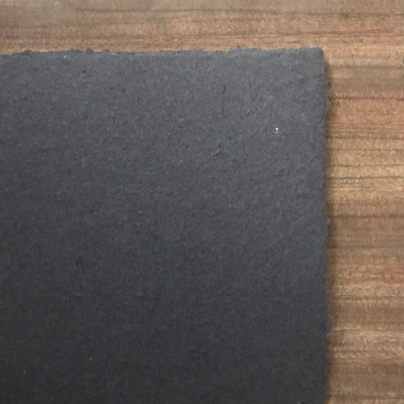 Vintage Black Cotton Handmade Paper 11x14 Fine Art Paper