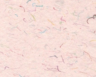 Handmade Paper 8x10 - Warm Confetti Paper - Fun Recycled Fabric Rainbow Paper