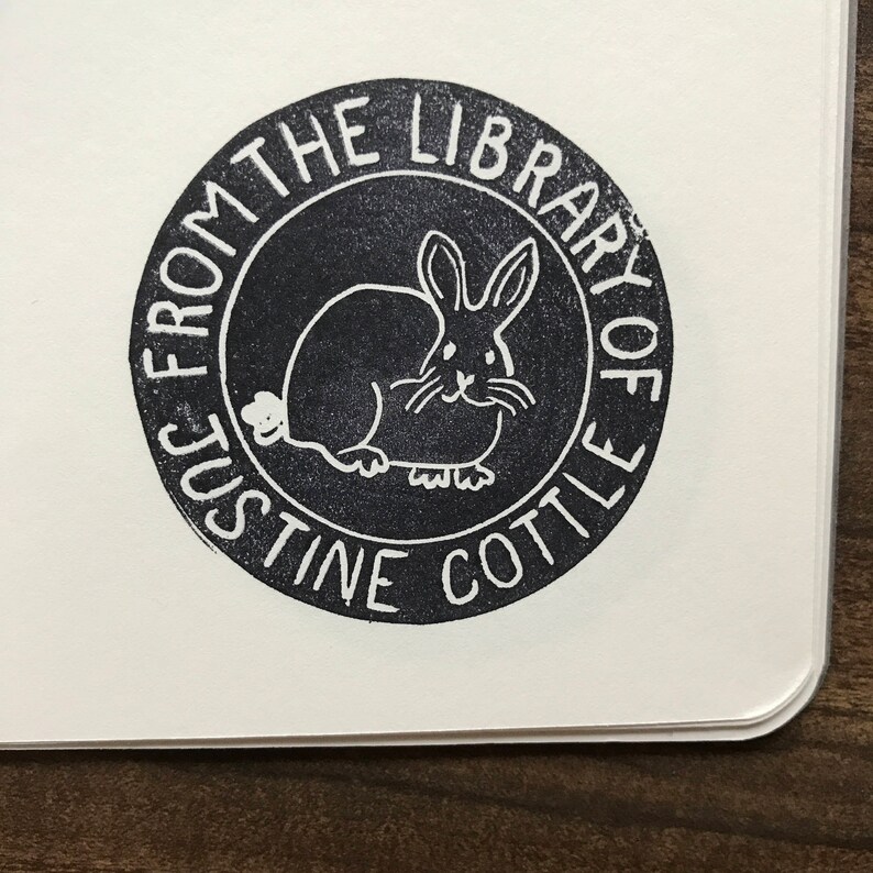 Custom Library Ex Libris Stamp 2 inch round Choose a Design image 6