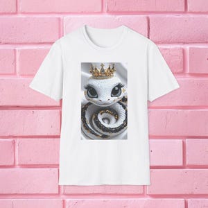 Royal Snake Queen Unisex Softstyle T-Shirt, Cute Animal Shirt, Funky Graphic Tee, Gift for Her, Halloween Fashion
