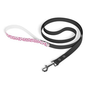 Correa para perro con estampado de leopardo, accesorio elegante para mascotas, equipo para pasear al aire libre, regalo para amantes de las mascotas, artículos para pasear perros, estampado animal rosa