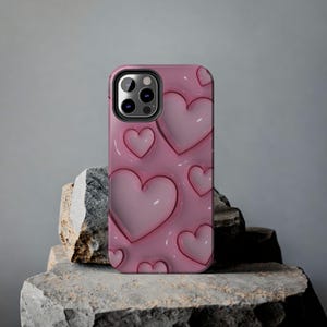 Heart Pattern Tough Phone Cases, Cute Phone Cover, Valentine&#39;s Day Gift, Durable Cell Phone Case, Unique Heart Design