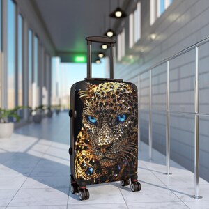 Stylish Leopard Print Suitcase - Unique Carry-On Luggage for Travelers, Animal Print Travel Bag, Gifting Ideas for Adventurers, Perfect for