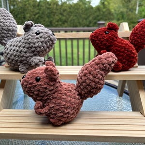 Crochet Squirrel Plushie: Handmade Stuffed Animal
