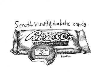 Scratch and Sniff - Pen & Ink Illustration