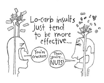 Lo-Carb Insults Still Count - Pen & Ink Illustration