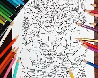 The Himbo Coloring Book | Silly, Sexy & Gay Adult Coloring Pages (Digital Download)