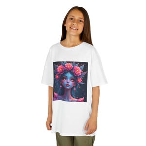 Whimsical Floral Kids Tee: Soft Cotton Children&#39;s T-Shirt