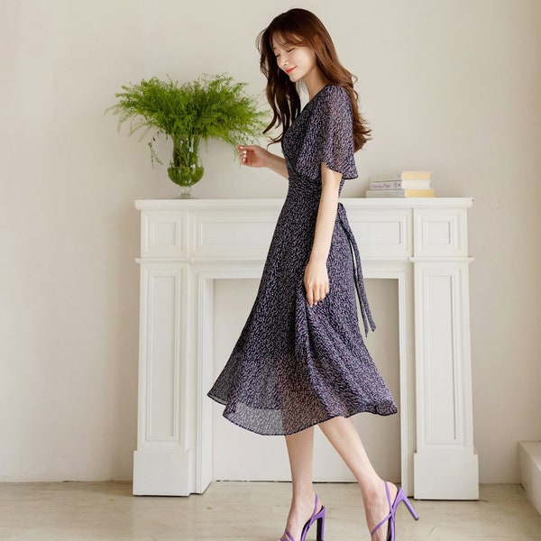 Korean Dress Women Chiffon 2026.Korean Dress - Etsy