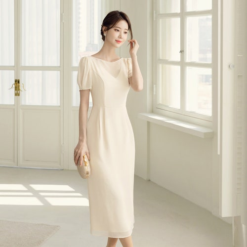 women dress cream color Cream, The Color You Can Wear All Year Long