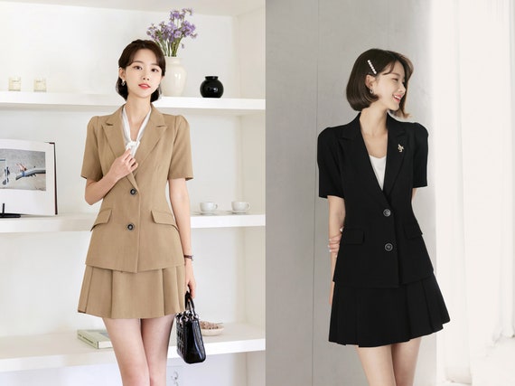 Elegant Short Sleeve Jacket for Summer Korean Style Classic