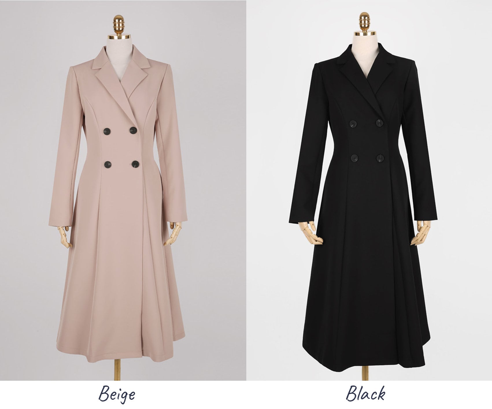 Elegant Feminin Long Dress / Korean Style Double Breasted Blazer Dress /  Modern Chic Midi Dress / Jacket Dress -  Norway