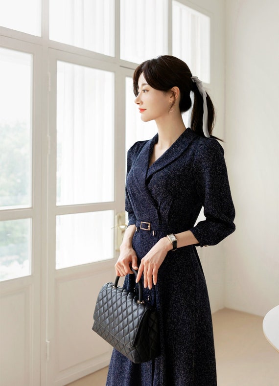 Tweed hotsell dress midi