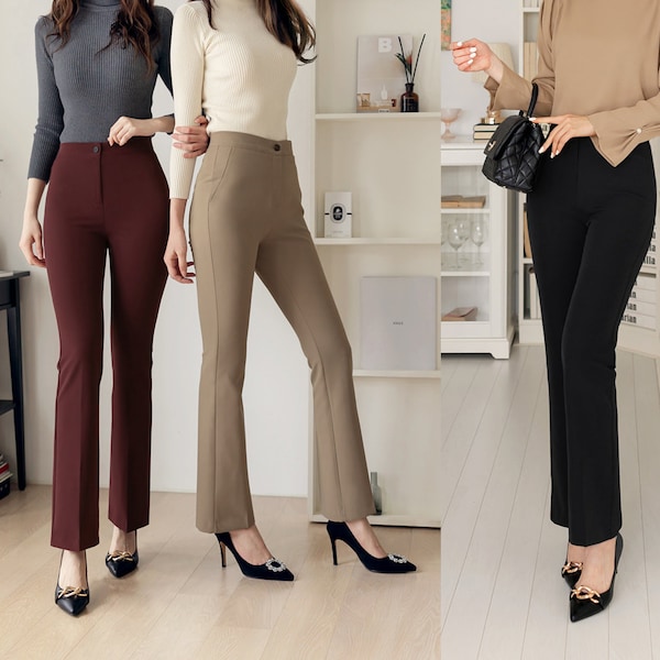 Basic Slimfit Spandex Pants for Women / Korean Style Pants / Comfortable Casual Office School Pants for Spring, Fall