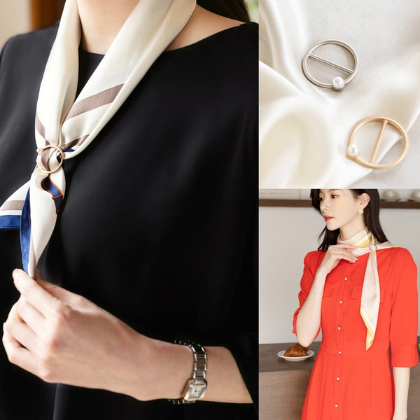 Eleganter Femininer Perlenschal Ring / Koreanischer Stil Schal Clip / Luxusmode Eleganter Schal Schmuck