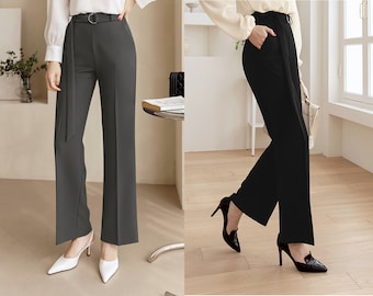 Comfortable Elegant Wide Pants for Women / Korean Style Women