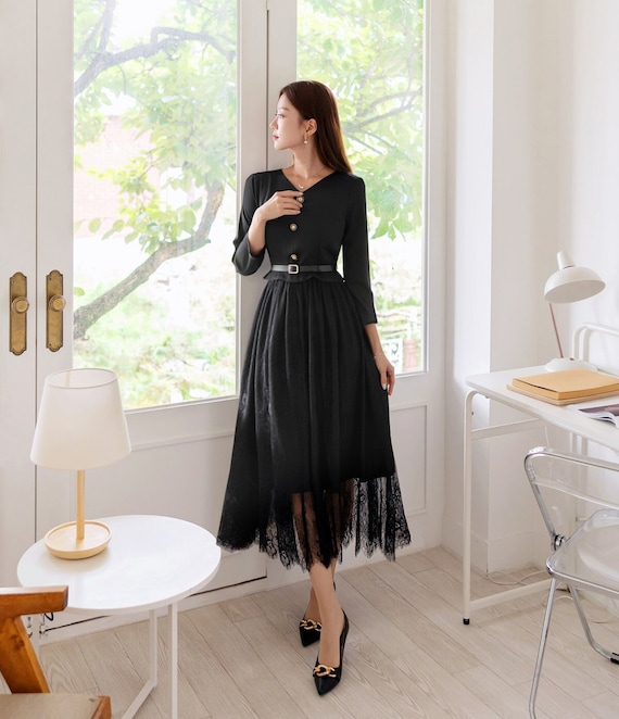 Full sleeve one piece dress online discount