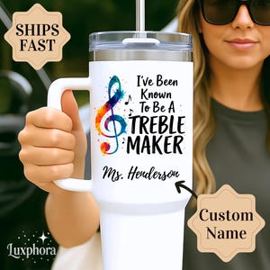 Custom Music Teacher Tumbler Gifts for Music Teacher Gifts Personalized Music Teacher Mug for Music Teacher Music Teacher Appreciation Gift
