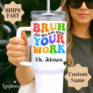 Personalized Math Teacher Tumblers Gift for Math Teacher Math Custom Tumbler 20oz Math Teacher Gift Math Teacher Middle School Teacher Gifts