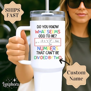 Custom Math Teacher Tumbler: Mathematics Tumblers, Funny Gifts for Math Teachers