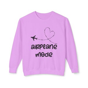 Airplane Mode Comfort Colors Sweatshirt: Cozy Travel Crewneck image 9