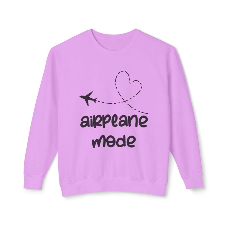 Airplane Mode Comfort Colors Sweatshirt: Cozy Travel Crewneck image 9