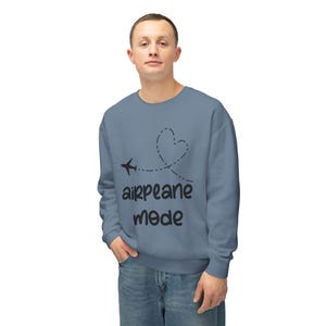 Airplane Mode Comfort Colors Sweatshirt: Cozy Travel Crewneck image 3